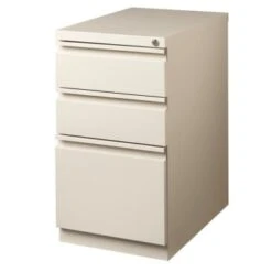 Workpro® Putty Metal 3-Drawer Vertical Mobile Pedestal File Cabinet