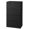 Workpro® 4-Drawer Black Steel Lateral File Cabinet -Print And File 738635 w MainProductImage BUS Lg