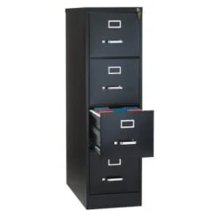 Workpro® 4-Drawer Black Metal Letter-Size Vertical File Cabinet