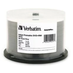 Verbatim® Datalifeplus White Dvd+rw Printable Disc Spindle