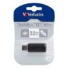 Verbatim® 32 Gb Black Pinstripe Usb Flash Drive -Print And File 738711 w MainProductImage BUS Lg