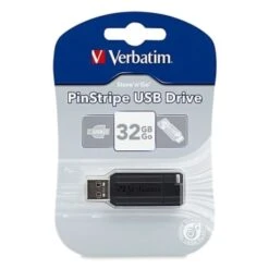 Verbatim® 32 Gb Black Pinstripe Usb Flash Drive