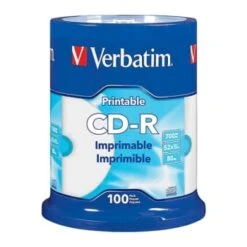 Verbatim® White Cd-R Printable Disc Spindle, Package Of 100