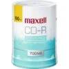 Maxell 700 Mb Cd-R Media Spindle, Package Of 100 -Print And File 738722 w MainProductImage BUS Lg