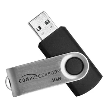 Compucessory® 4 Gb Aluminum/black Usb 2.0 Flash Drive 3 Compucessory® 4 Gb Aluminum/black Usb 2.0 Flash Drive