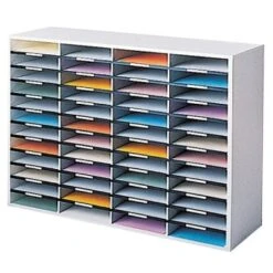 Fellowes® Dove Gray 48-Compartment Literature Organizer