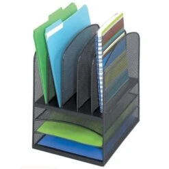 SAFCO® Onyx Steel Mesh Desk Organizer