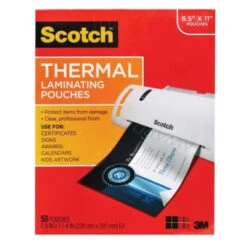 Scotch® 3 Mil Clear Thermal Laminating Pouches, Package Of 12