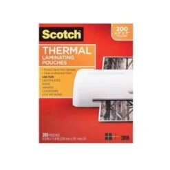 Scotch® 3 Mil Clear Thermal Laminating Pouches