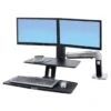 Ergotron® Black Workfit-A Dual Monitor Stand