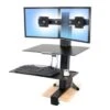 Ergotron® Black Workfit-S Display Stand -Print And File 739593 w MainProductImage BUS Lg
