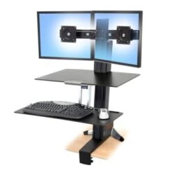 Ergotron® Black Workfit-S Display Stand