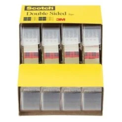 Scotch® Double-Sided Permanent Tape 1/2" X 33.3', Package Of 4